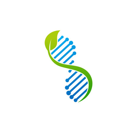 Eco DNA Logo Template Design Vector, Emblem, Design Concept, Creative Symbol, Iconのイラスト素材