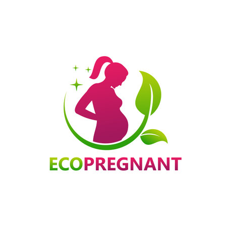 Eco Pregnant Logo Template Design Vector, Emblem, Design Concept, Creative Symbol, Iconのイラスト素材