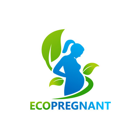 Eco Pregnant Logo Template Design Vector, Emblem, Design Concept, Creative Symbol, Iconのイラスト素材