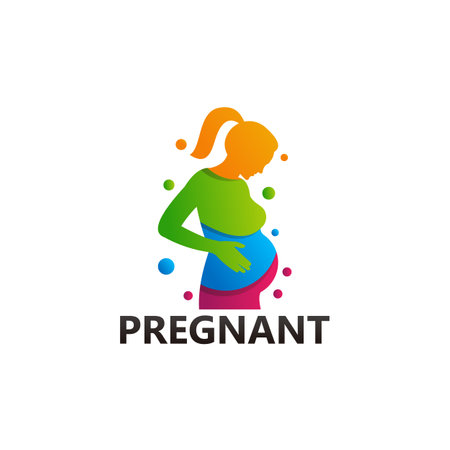 Pregnant Logo Template Design Vector, Emblem, Design Concept, Creative Symbol, Iconのイラスト素材