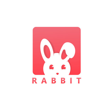 Rabbit Logo Template Design Vector, Emblem, Design Concept, Creative Symbol, Iconのイラスト素材