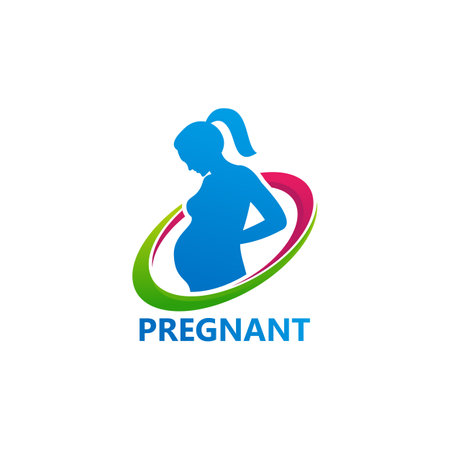 Pregnant Logo Template Design Vector, Emblem, Design Concept, Creative Symbol, Iconのイラスト素材