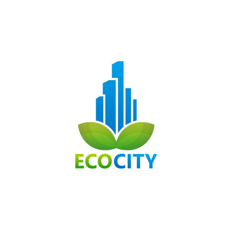 Eco City Logo Template Design Vector, Emblem, Design Concept, Creative Symbol, Iconのイラスト素材