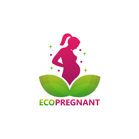 Eco Pregnant Logo Template Design Vector, Emblem, Design Concept, Creative Symbol, Iconのイラスト素材