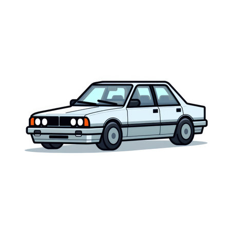 Sedan car icon, AI generated Imageの素材