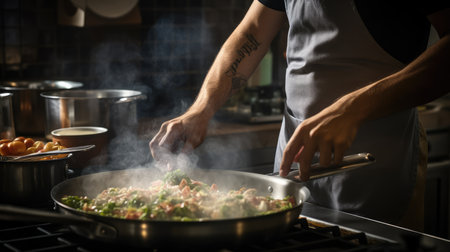 Close up photo of cooking, AI generated Imageの素材