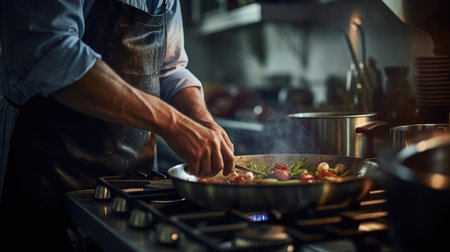 Close up photo of cooking, AI generated Imageの素材