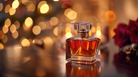 Luxurious perfume on the table, AI generated Imageの素材