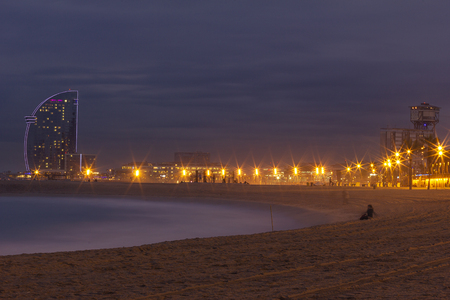 sunset at the beachの写真素材