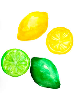 beautiful juicy background of lemons and oranges.の写真素材