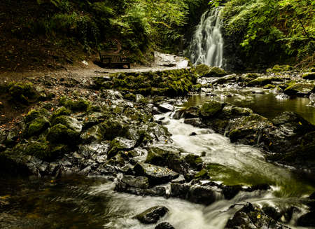 Glenoe Waterfall, Larne, Ballycarryの写真素材