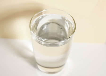 A glass of clean drinking water. Healthy lifestyle. Selective shot.