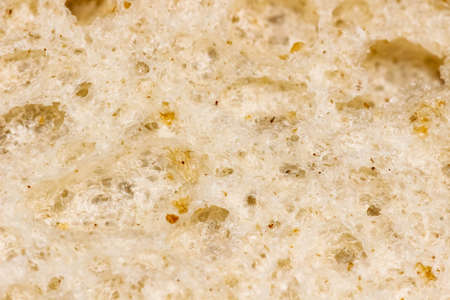 Macro photography of bread pulp with bran. HLS. Selective shot.