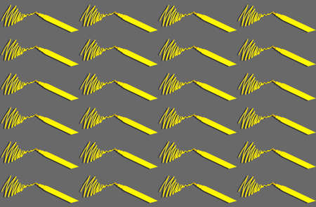 A pattern with a yellow stroke from a yellow felt-tip pen on a gray background. Patterns, prints,...
