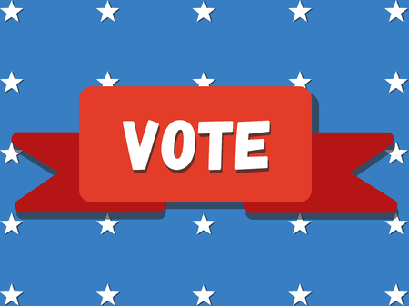 Agitating poster to vote. American flag colors.