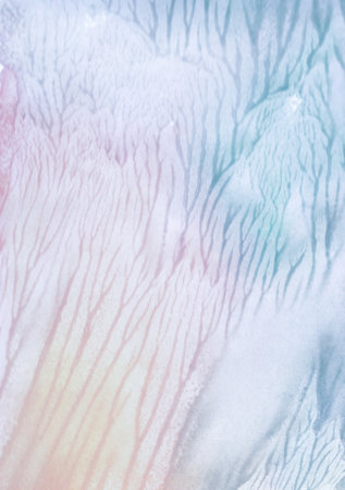 Coral reefs and algae painted in watercolor on paper.