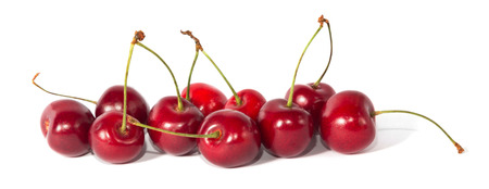 Cherries isolated on white backgroundの写真素材