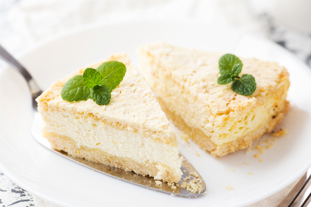 Homemade cheese decorated cakeの写真素材