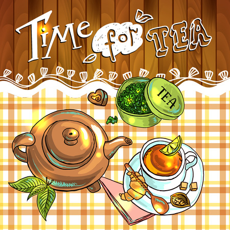 tea backgroundのイラスト素材
