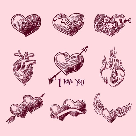 heart setのイラスト素材