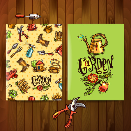 doodle icons gardenのイラスト素材