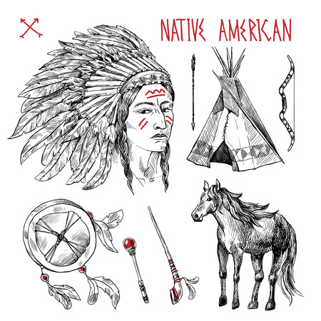 native americanのイラスト素材