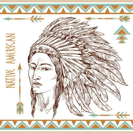 native american manのイラスト素材