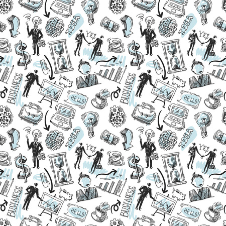 Beautiful hand drawn sketch business elements for your designのイラスト素材