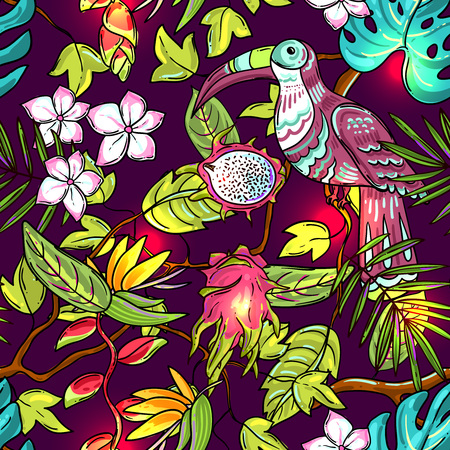 Tropical vector hand drawn illustration for your designのイラスト素材