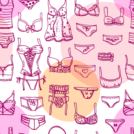 Hand drawn icons underwearのイラスト素材