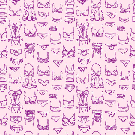 Hand drawn icons underwearのイラスト素材