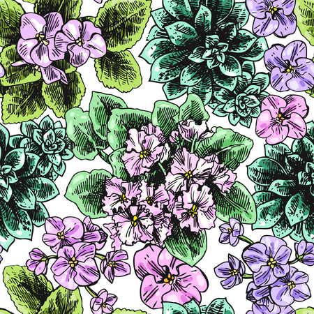 Hand drawn vector seamless pattern withのイラスト素材