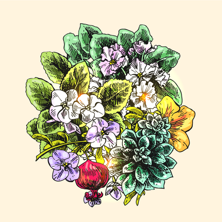 Hand drawn vector seamless pattern withのイラスト素材