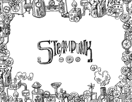 vector  steampunk frameのイラスト素材
