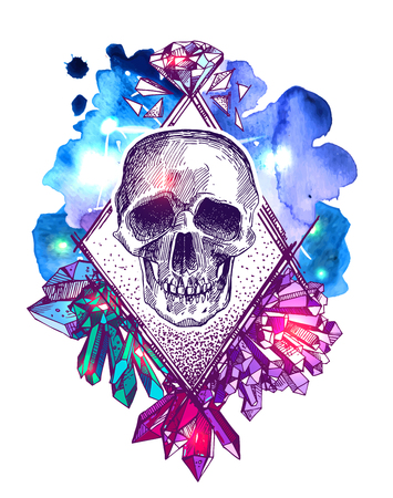 tattoo style illustrationのイラスト素材