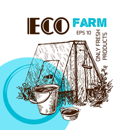 Illustration eco farmのイラスト素材