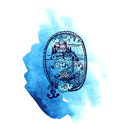 tattoo element sketchの写真素材