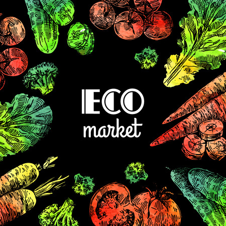 Beautiful hand drawn illustration vegetable.のイラスト素材