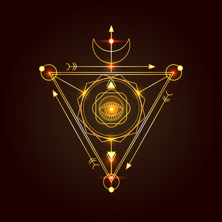 sacred geometry vector illustration.のイラスト素材