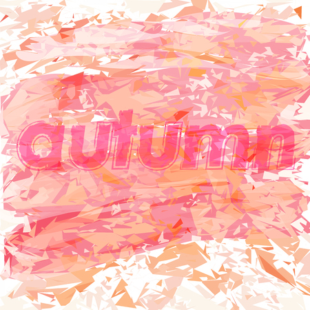 abstract background with the word autumnのイラスト素材