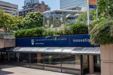 Vancouver, Canada - June 29,2020: UBC Robson Square is an extension of the UBC Point Grey campus in Downtown Vancouver. Sunny day.のeditorial素材