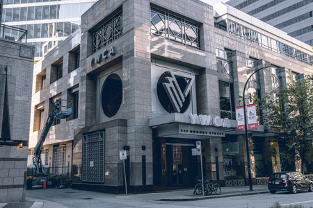 Vancouver, Canada - September 20,2019: Sign of The World Young Women's Christian Association (World YWCA) on Hornby Street in Vancouverのeditorial素材