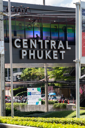 Close-up shot bridge connecting different sections of shopping centerのeditorial素材