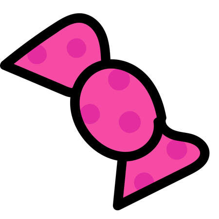 cute pink candy, vector color element in doodle style, cute drawing for kidsのイラスト素材