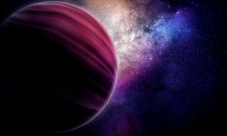 abstract space 3D illustration, 3d image, 3d rendering, background image, planets in space in the...