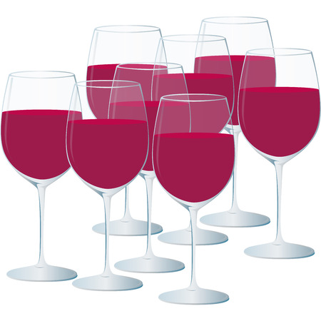 crystal glass, wine and special occasionsのイラスト素材