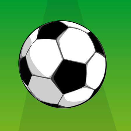 black and white leather ball to play footballのイラスト素材