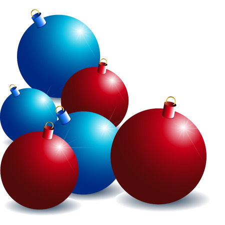 colored balls to decorate the Christmas treeのイラスト素材