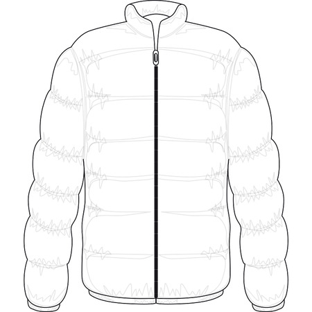 winter jacket filled with real goose downのイラスト素材