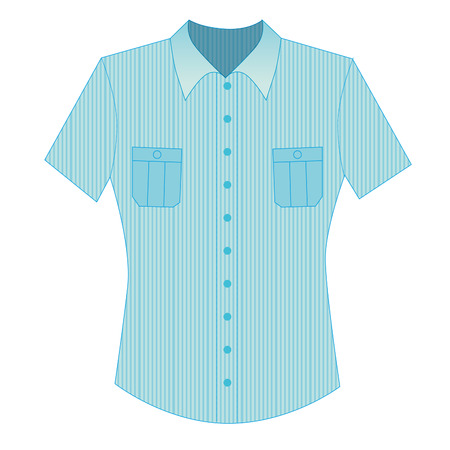 striped shirt with short sleeves and buttonsのイラスト素材